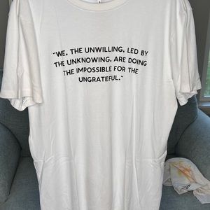 Boyfriend tee white/black size small by wild fox